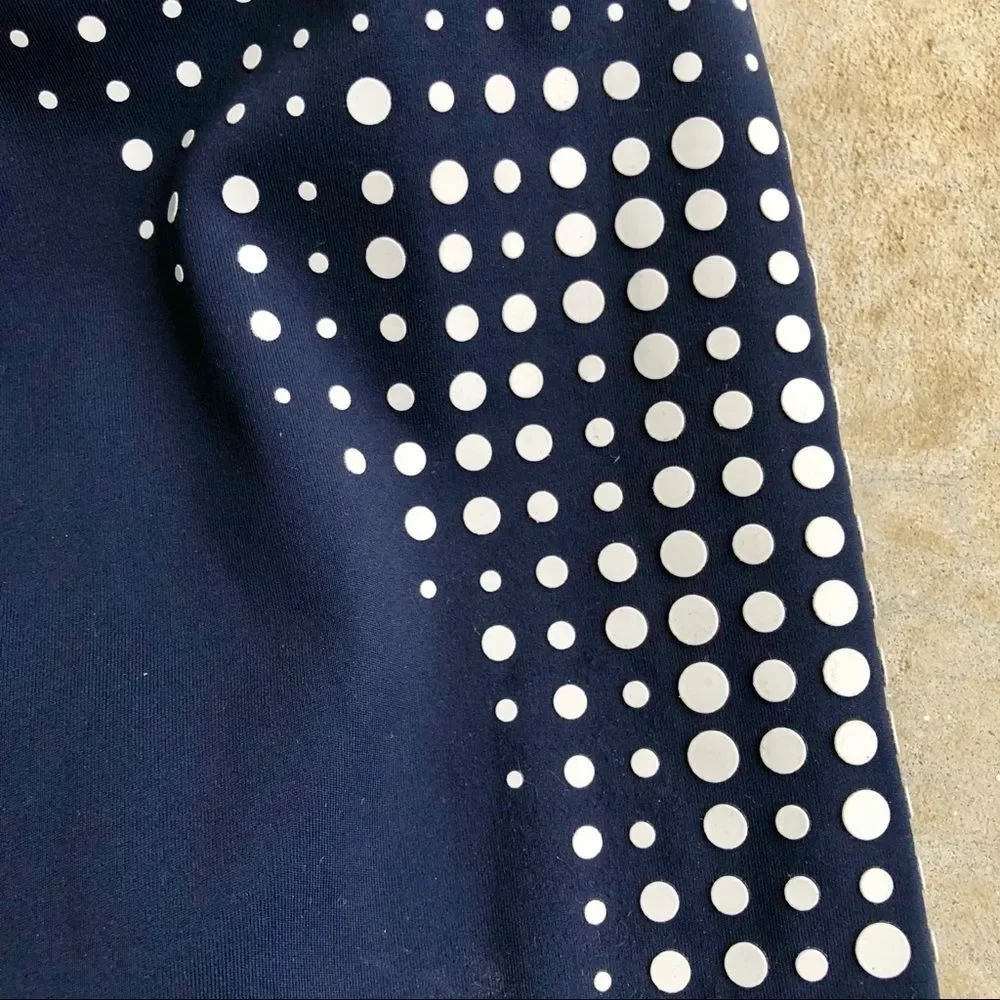 Athleta gel dot sonar Capri leggings blue XS